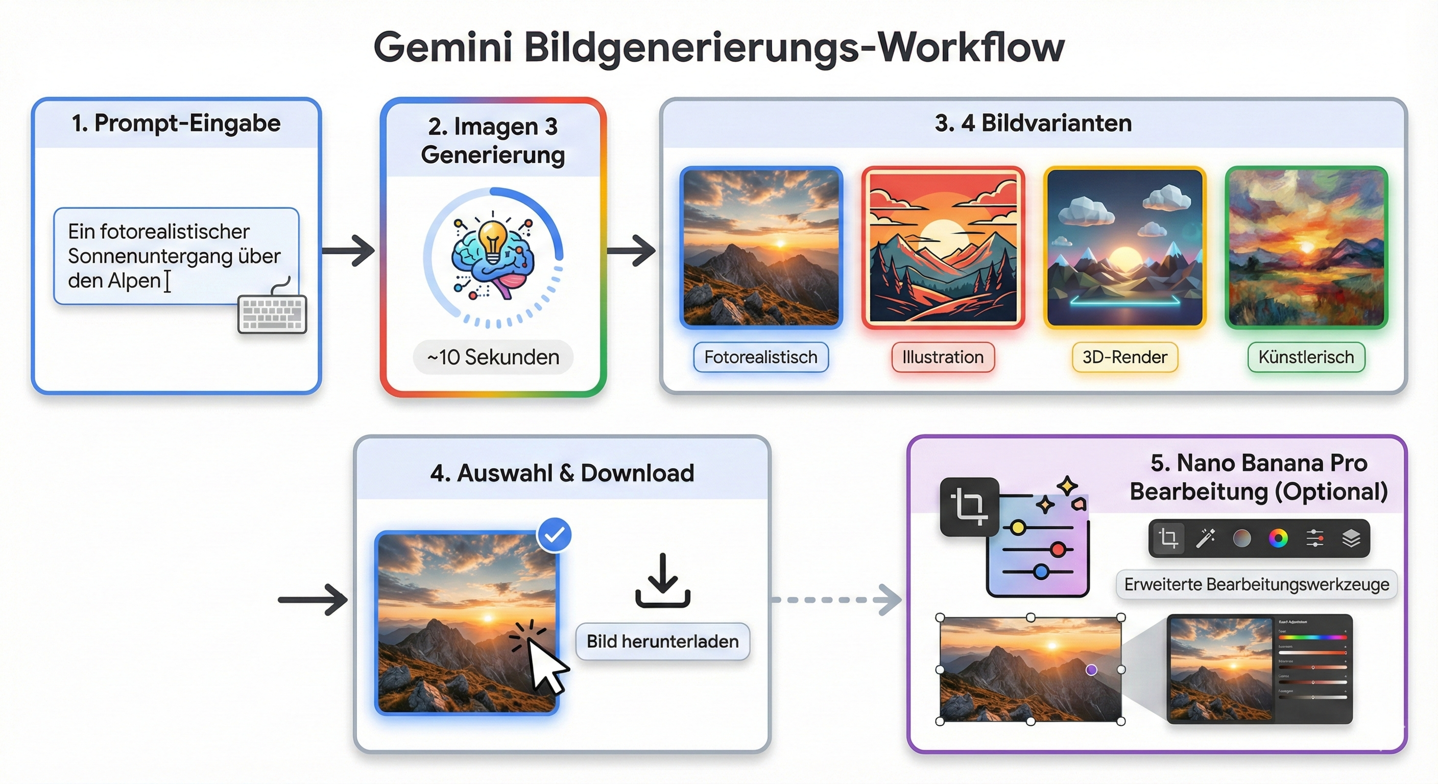 Schritt-für-Schritt-Anleitung: Bilder erstellen mit Google Gemini Imagen 3 vom Prompt bis zum Download